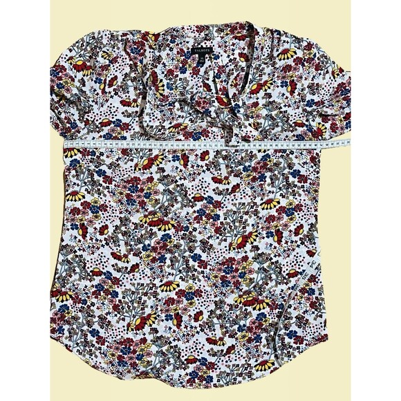 Talbots Floral Print Key Hole Neck With Ties Long Sleeve Blouse Women’s XS - Picture 12 of 12